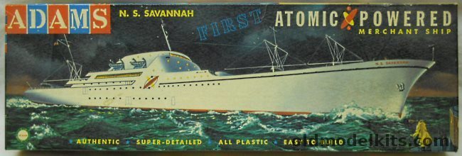 Adams 1/457 N.S. Savannah Atomic Powered Merchant Ship, K320-129 plastic model kit